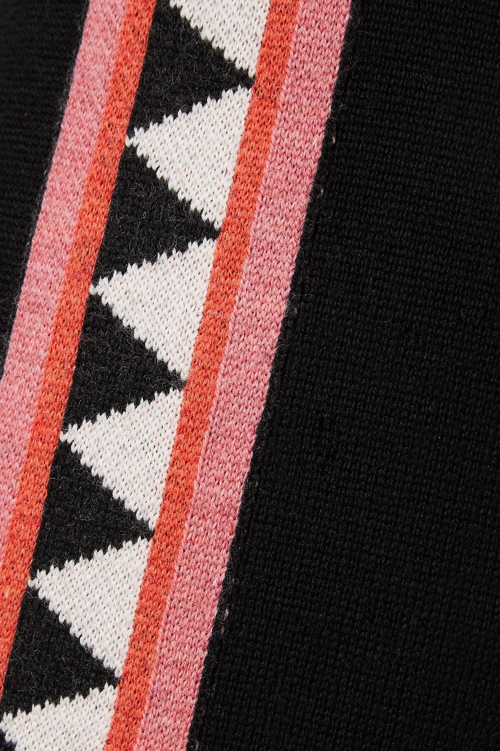 MISSONI Jacquard knit-trimmed wool-blend straight-leg pants