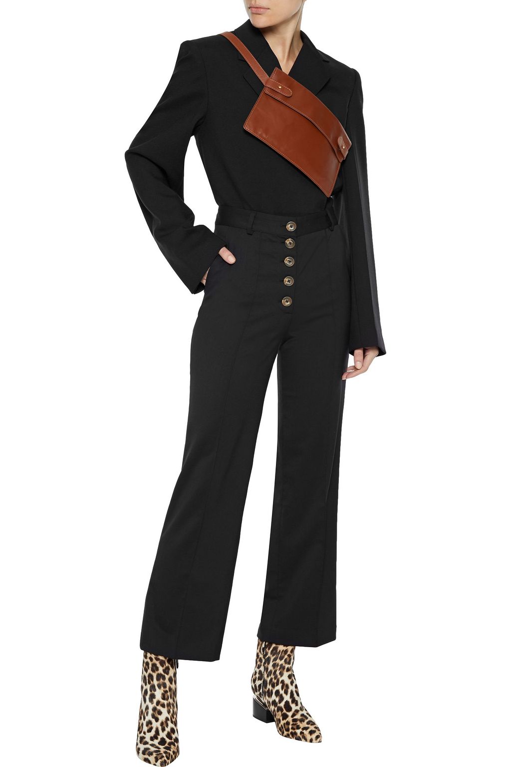 EACH X OTHER Button-detailed twill straight-leg pants
