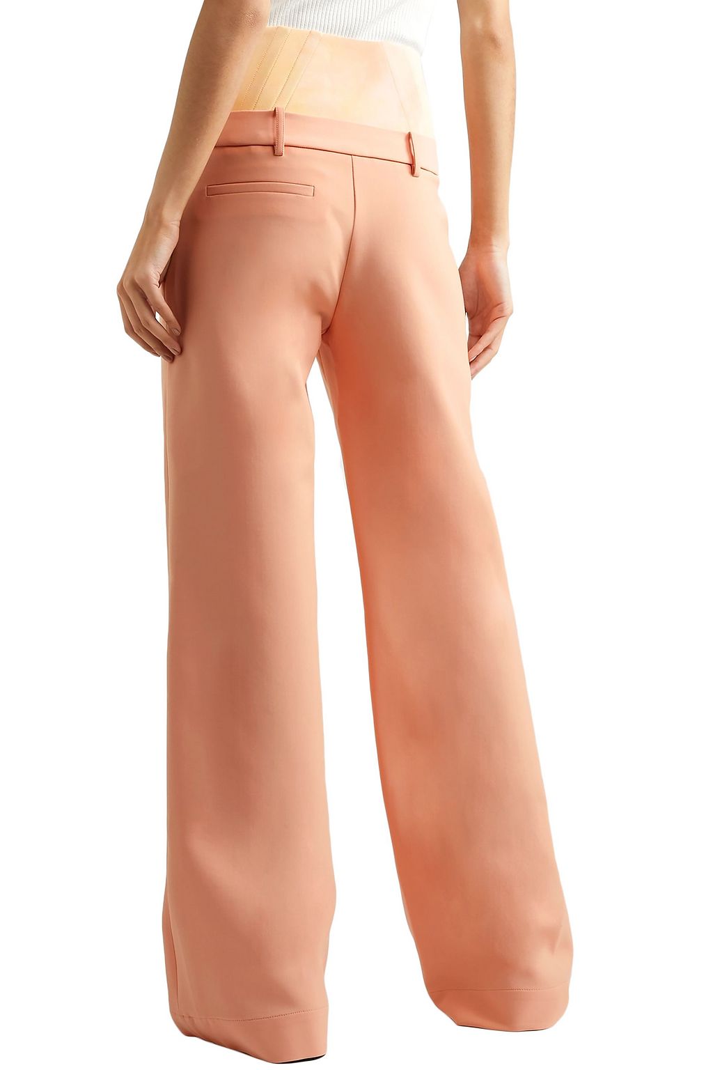 ELLERY Nude Descendant jersey-paneled cady bootcut pants