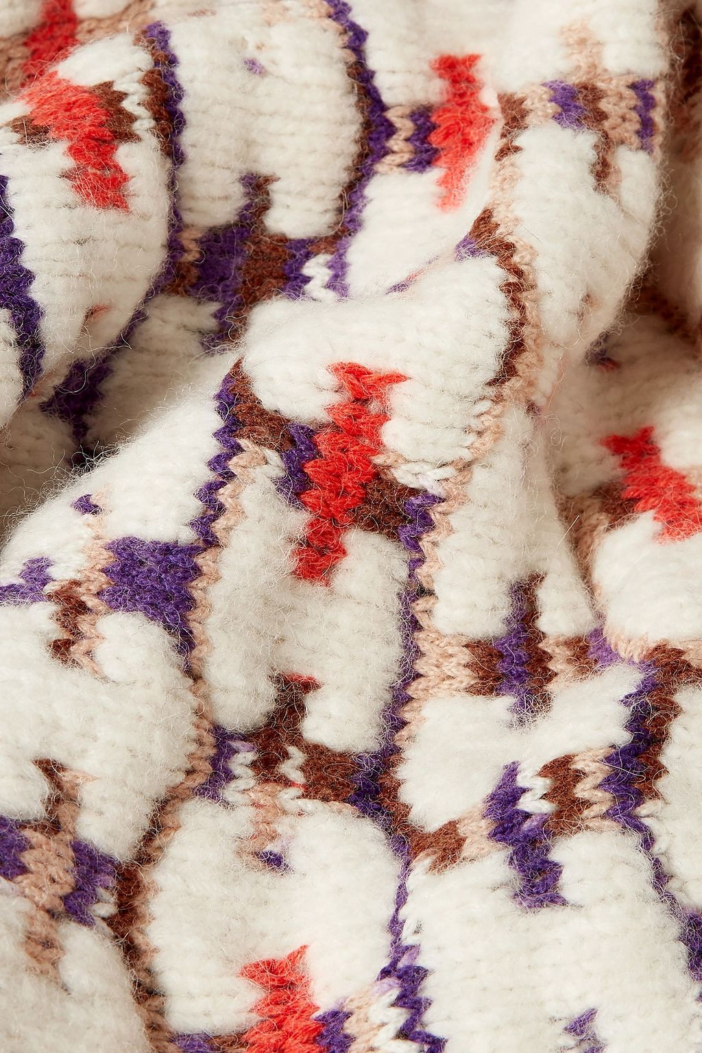 MISSONI Fringed jacquard-knit wrap