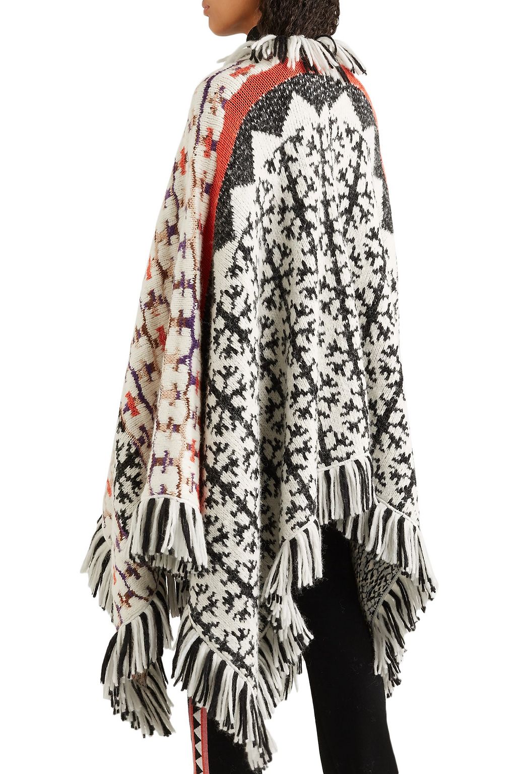 MISSONI Fringed jacquard-knit wrap