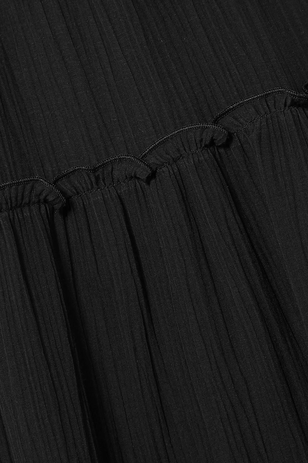 SEE BY CHLOÉ Tiered crinkled cotton and silk-blend midi skirt