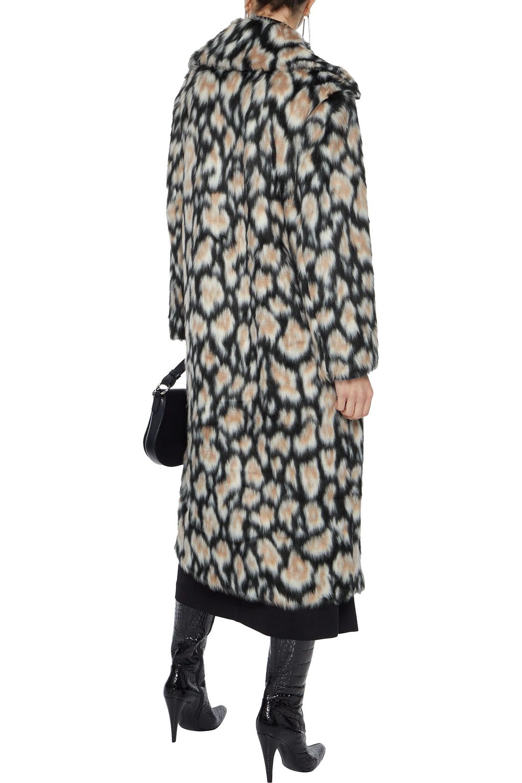 AINEA Leopard-print faux fur coat