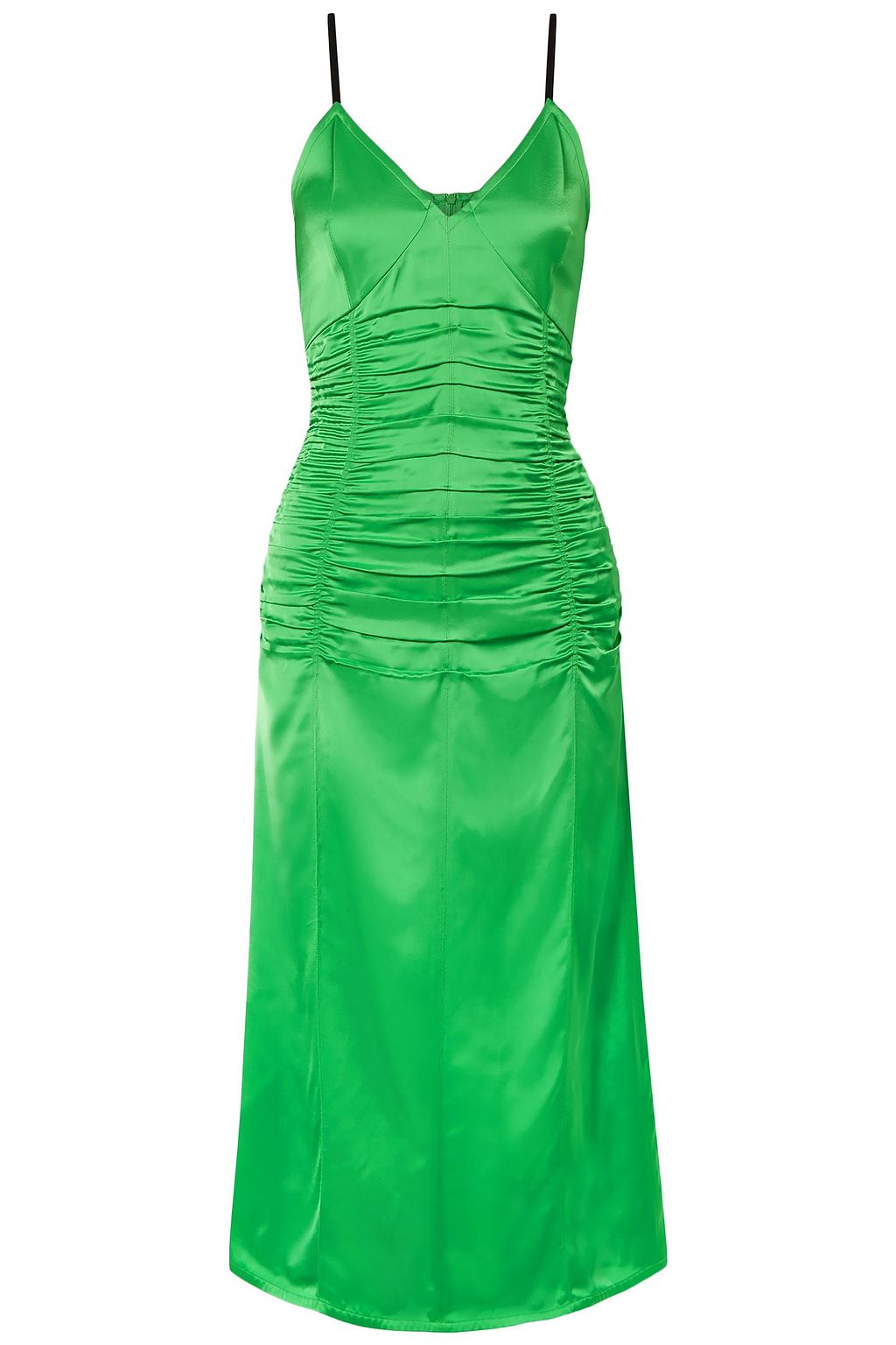 bright green dress