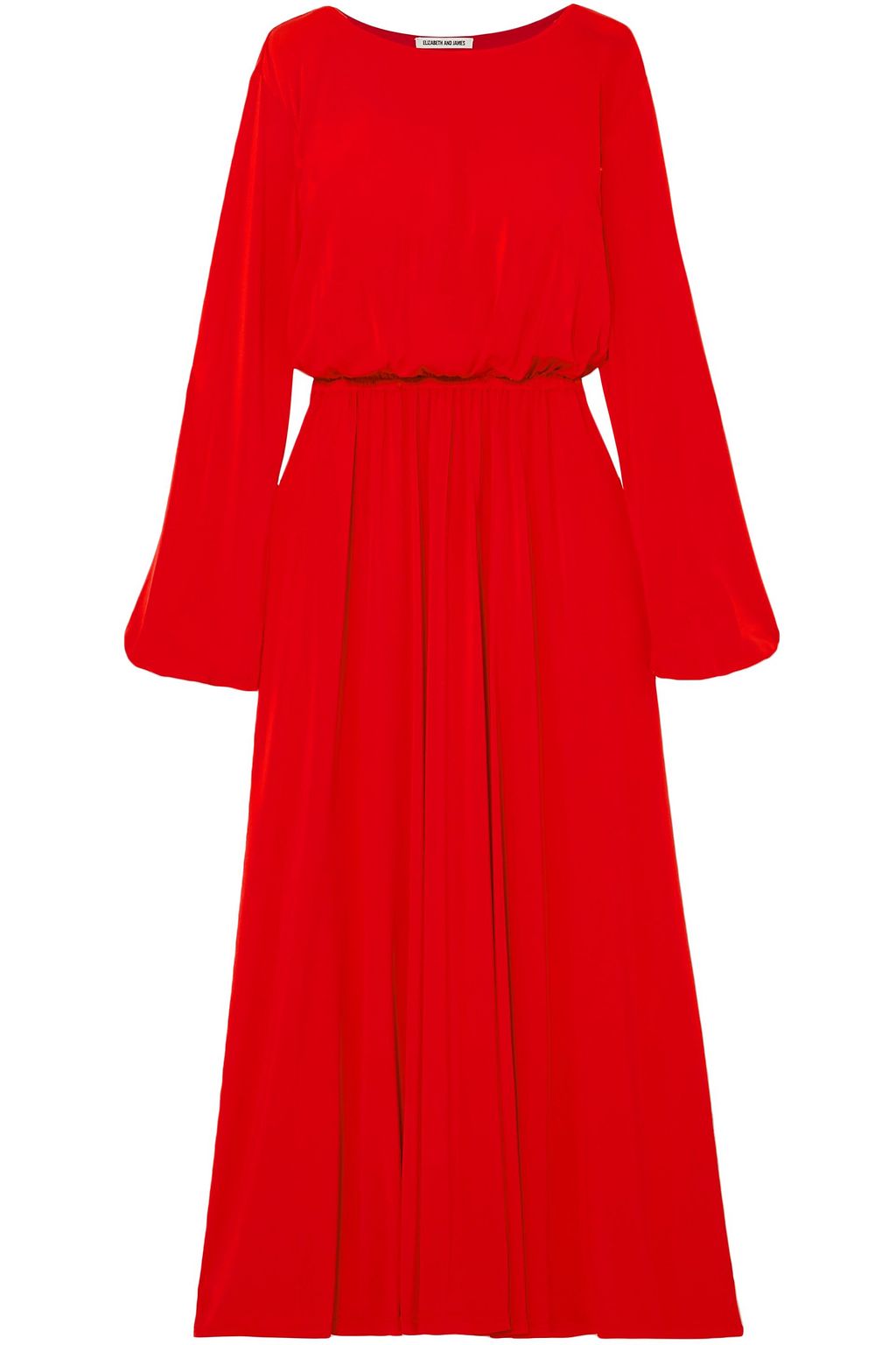 red jersey maxi dress