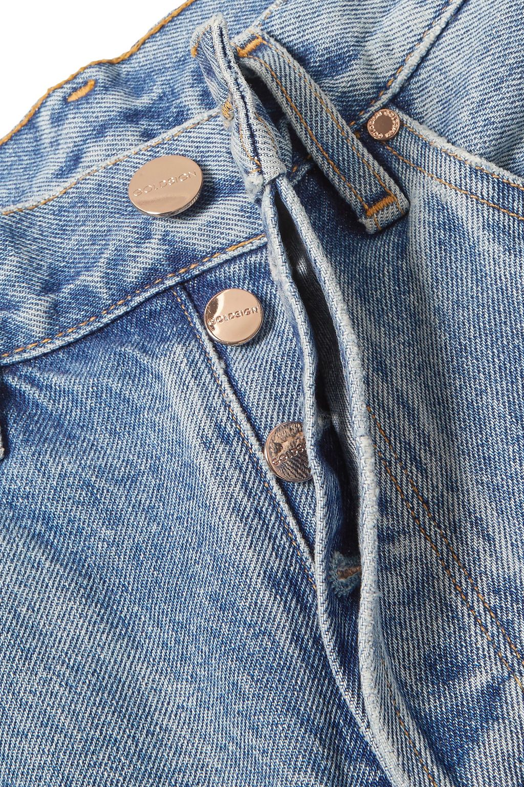 GOLDSIGN The Benefit cropped high-rise straight-leg jeans