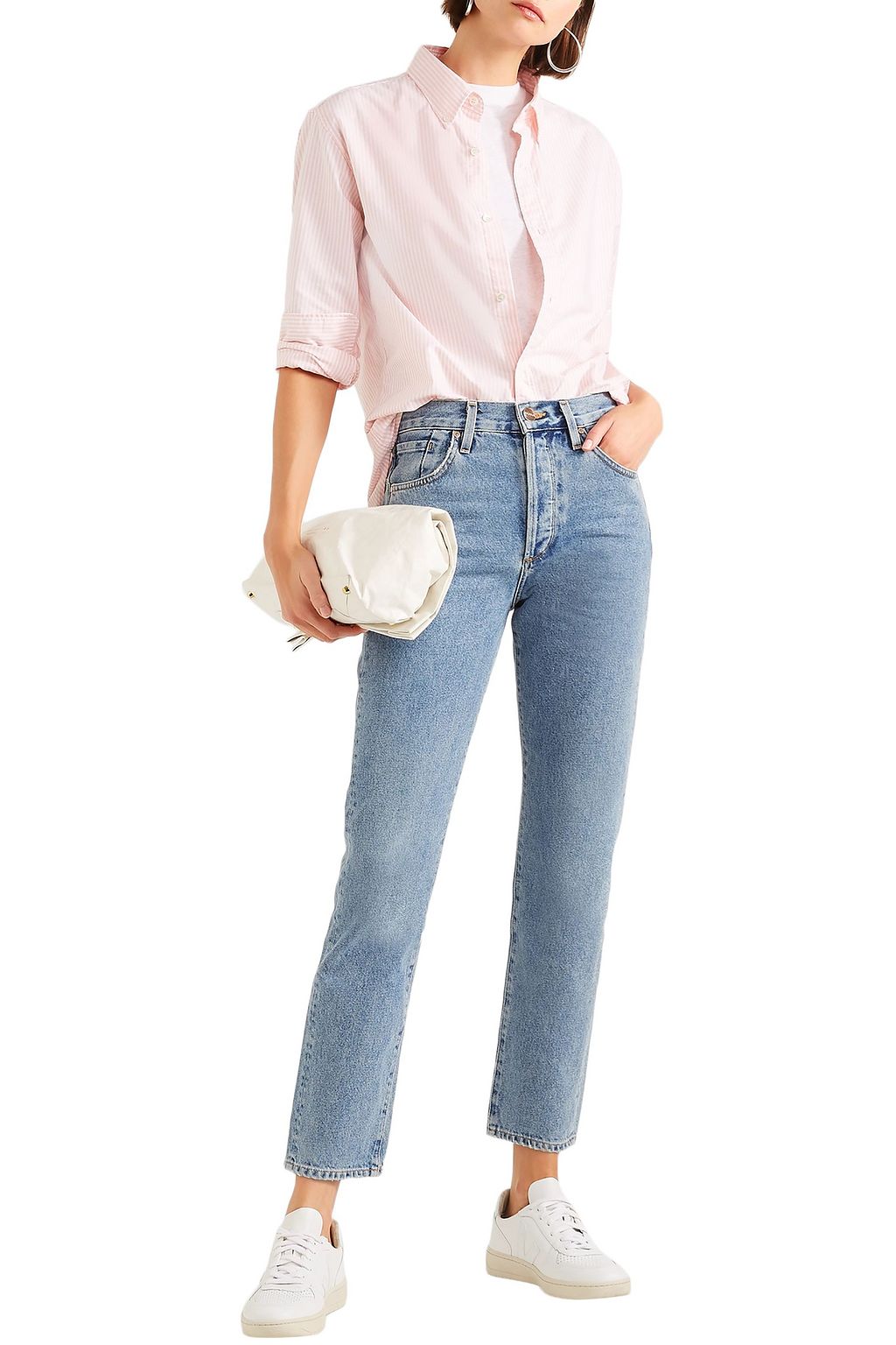 GOLDSIGN The Benefit cropped high-rise straight-leg jeans