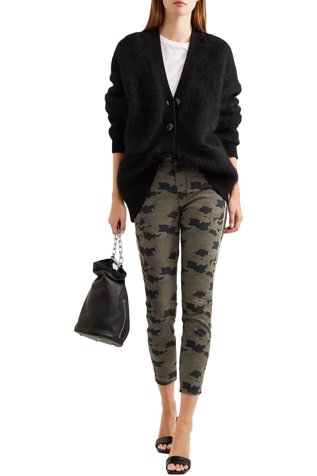 L'AGENCE Margot cropped camouflage-print high-rise skinny jeans