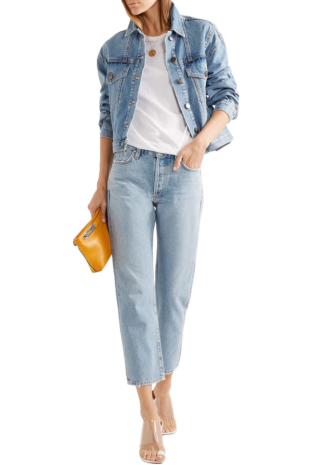 GOLDSIGN The Low Slung cropped mid-rise straight-leg jeans