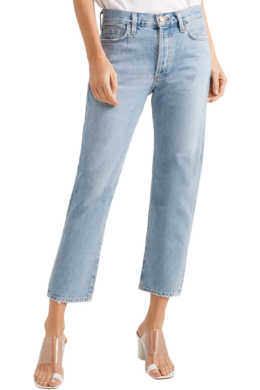 GOLDSIGN The Low Slung cropped mid-rise straight-leg jeans
