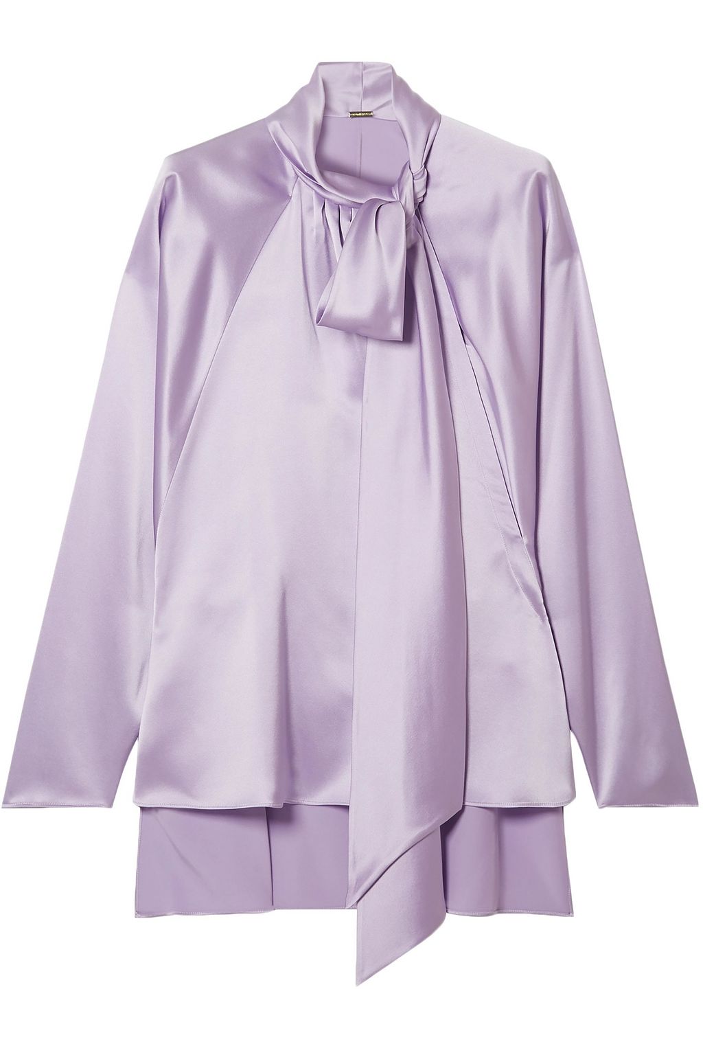 satin blouse bow