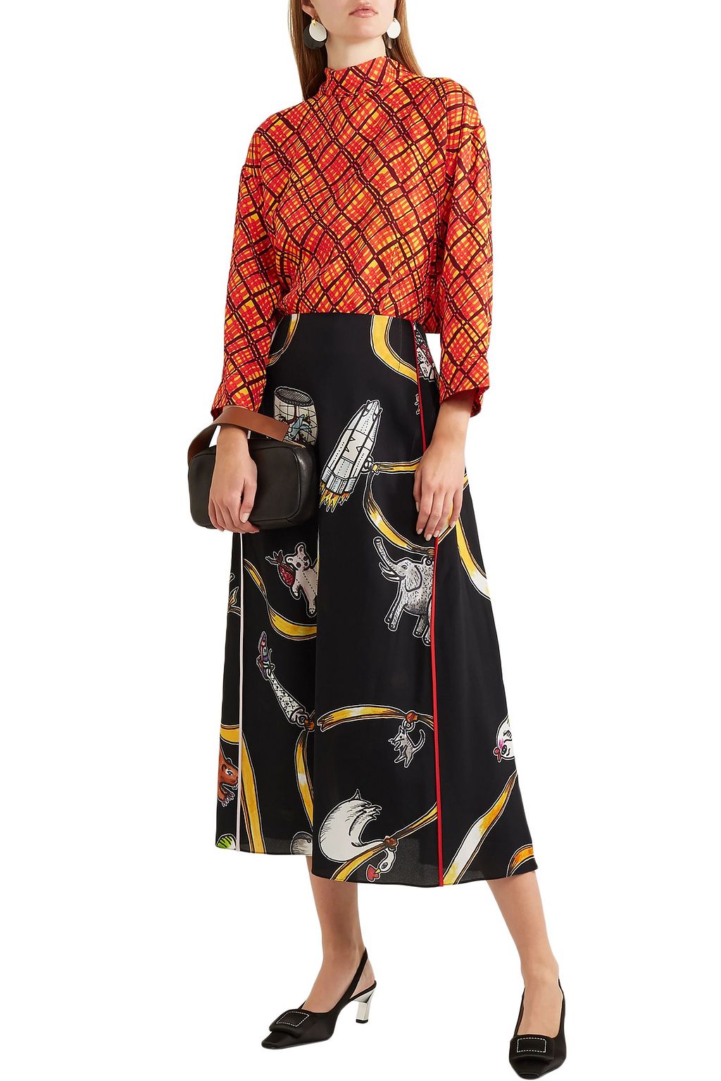 MARNI Printed crepe top