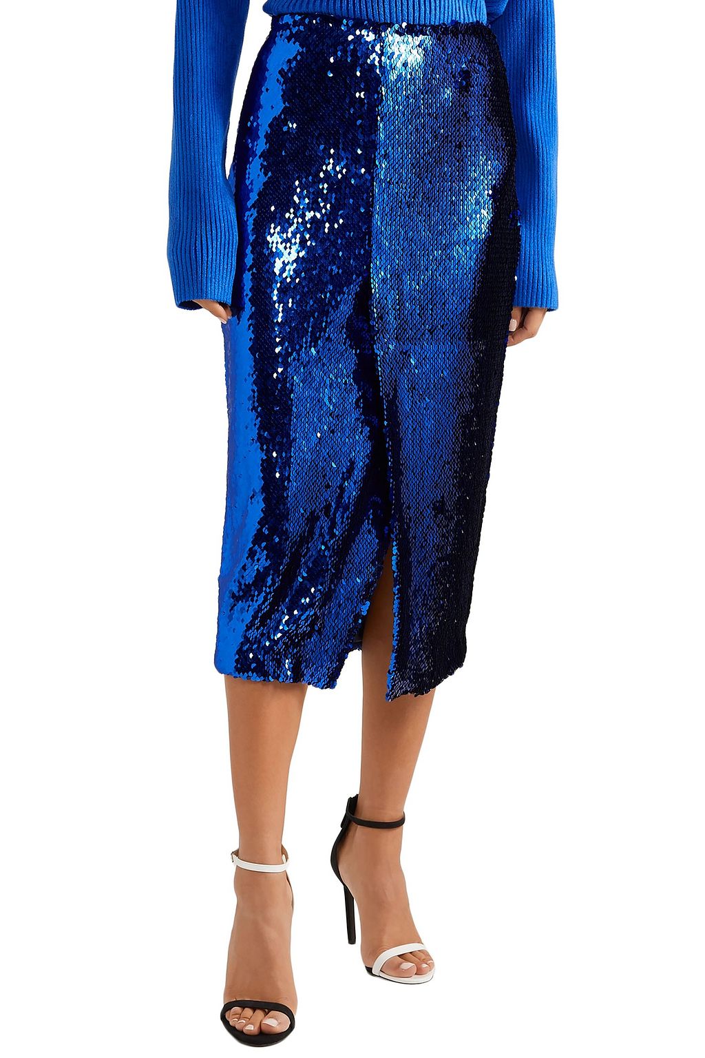 LAPOINTE Sequined tulle midi skirt