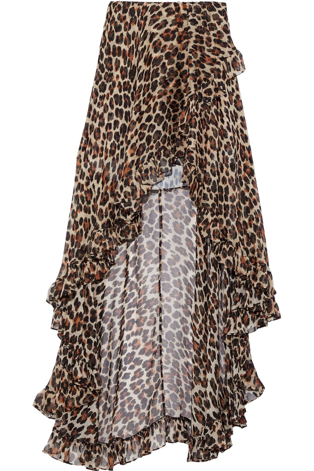 chiffon leopard print skirt