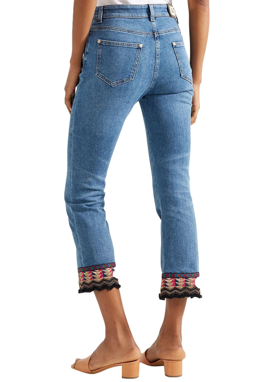 ETRO Embellished high-rise kick-flare jeans