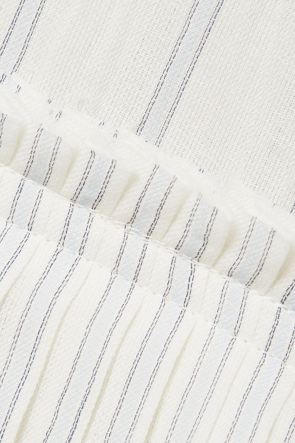 BROCK COLLECTION Ortensia ruffled striped cotton-voile wrap maxi skirt