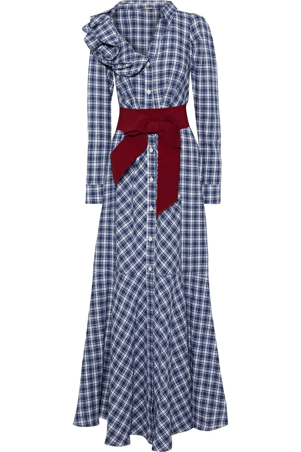 checked linen dress