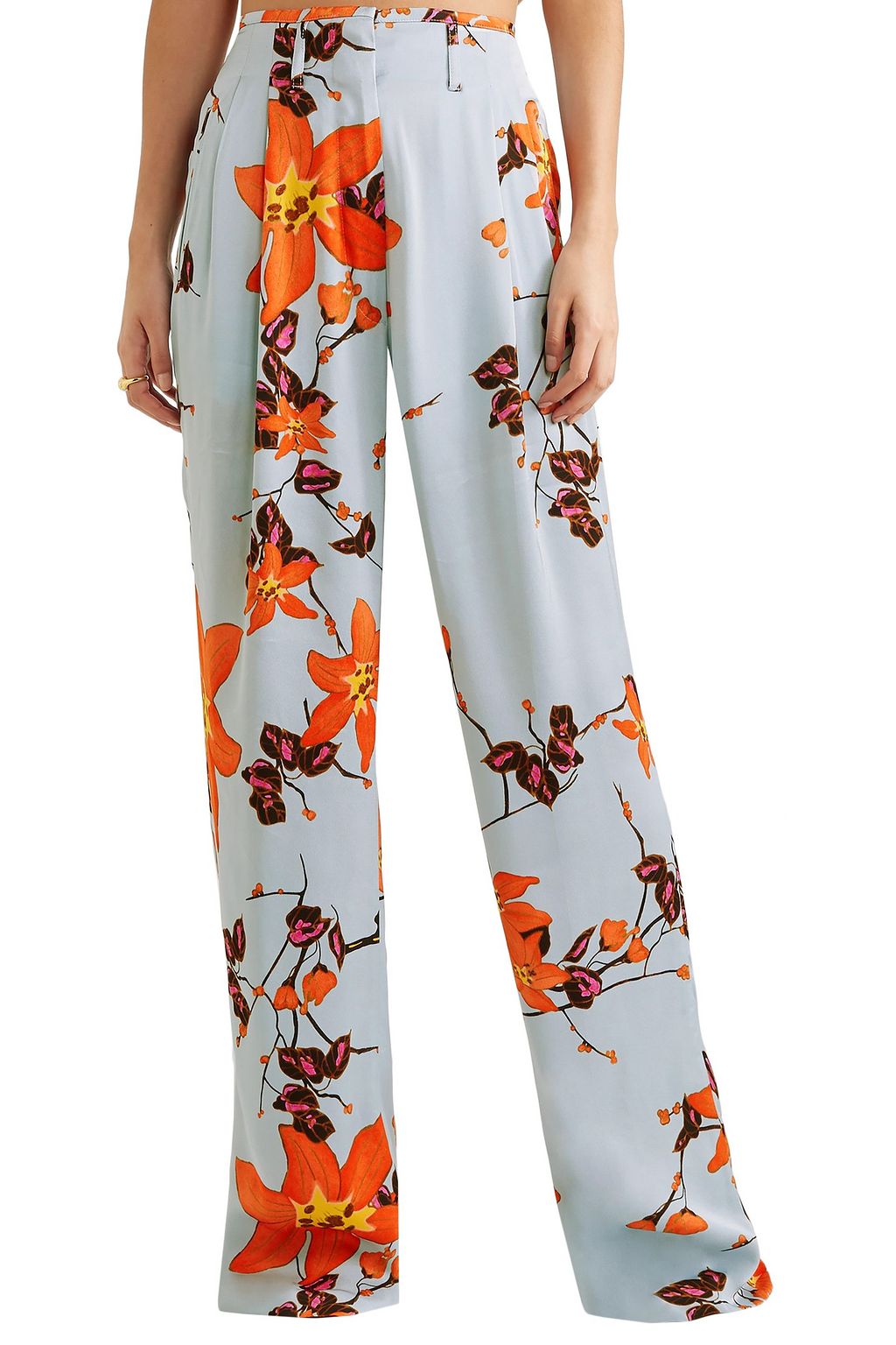 ETRO Floral-print crepe wide-leg pants