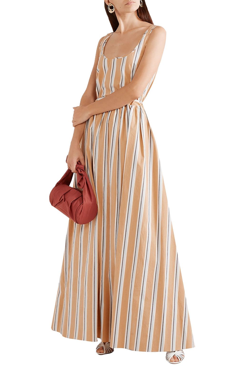 BROCK COLLECTION Oriana striped cotton-blend maxi dress
