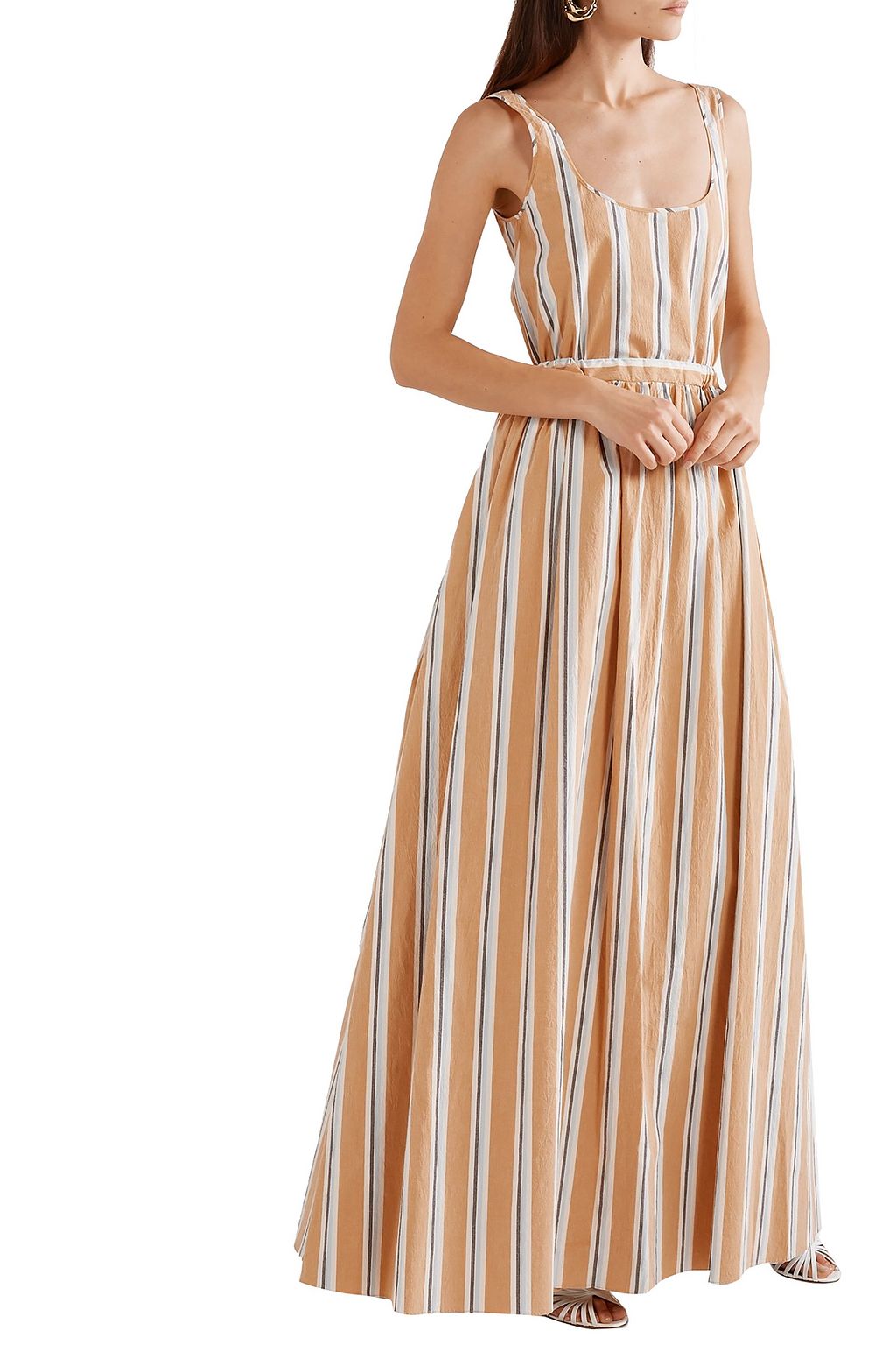 BROCK COLLECTION Oriana striped cotton-blend maxi dress