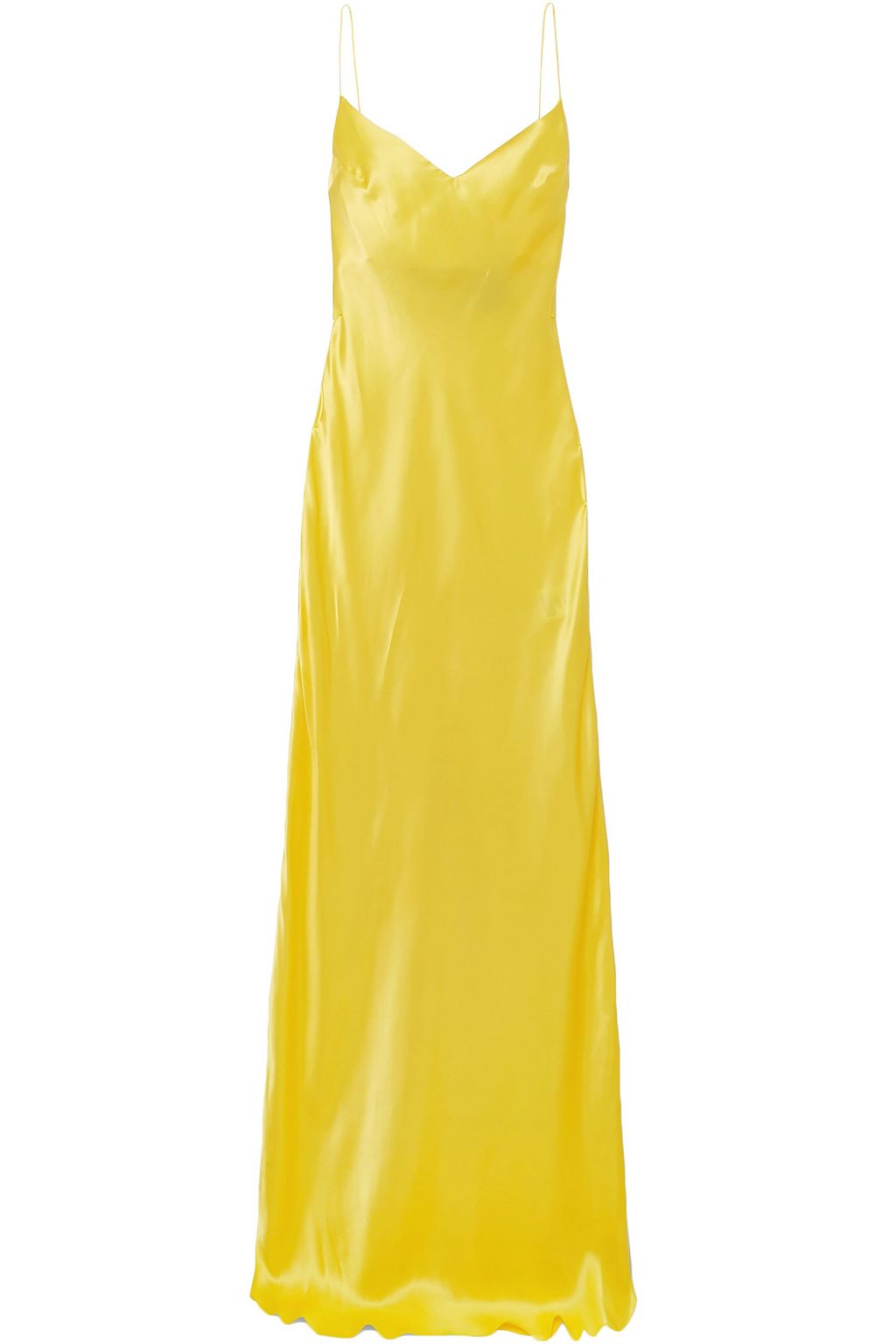 yellow slip dress