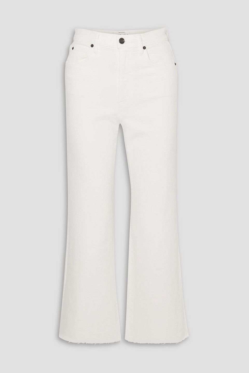 Slvrlake Grace High Waist Organic Cotton Denim Wide Leg Jeans In Ecru