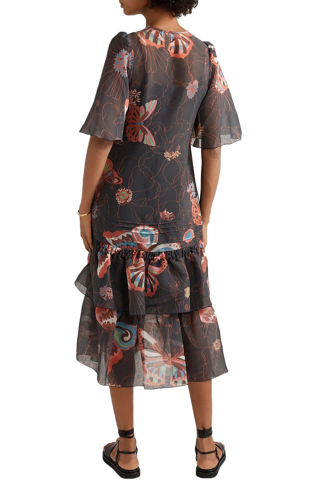 SEE BY CHLOÉ Tiered printed chiffon midi dress