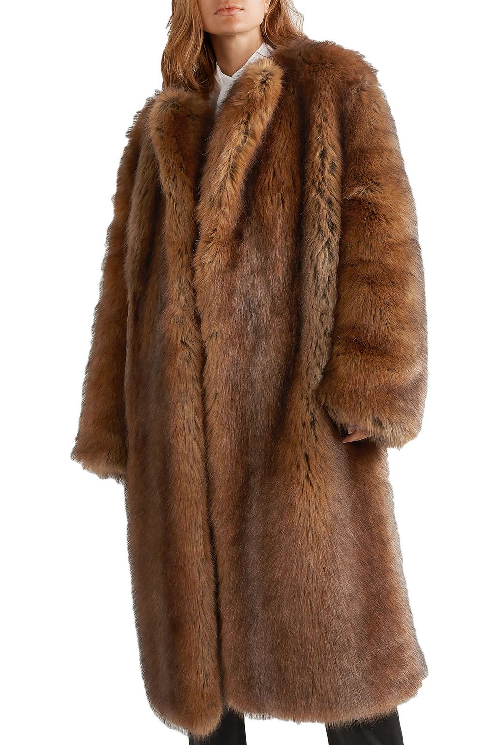 GIVENCHY Oversized faux fur coat THE