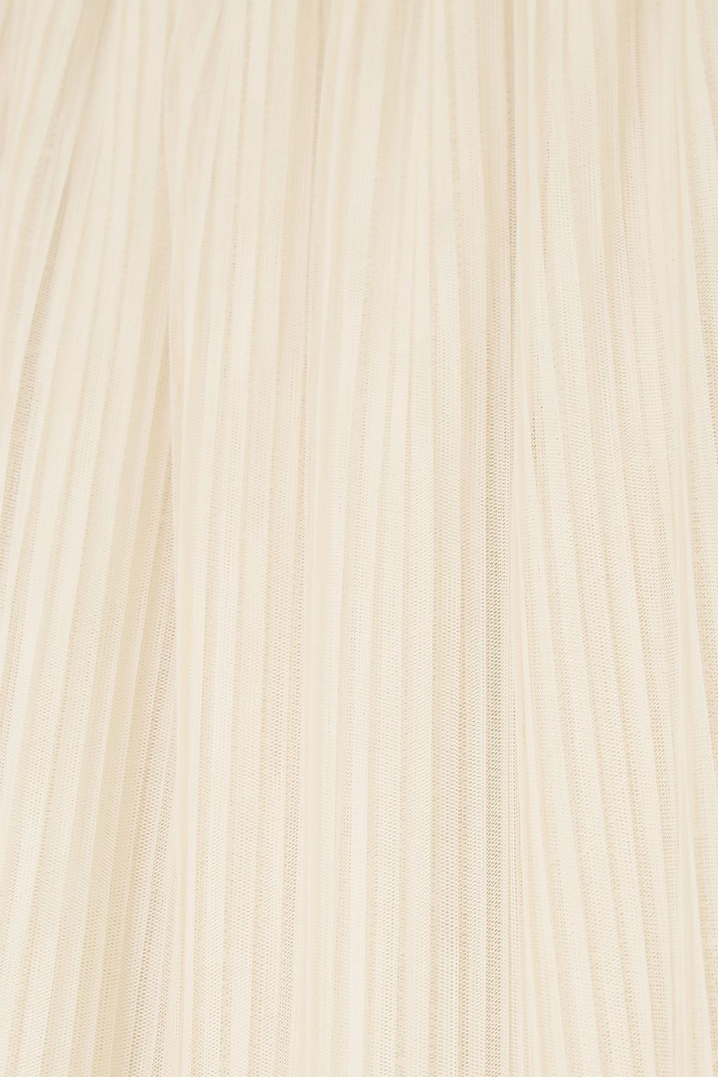 REDVALENTINO Pleated striped tulle midi skirt