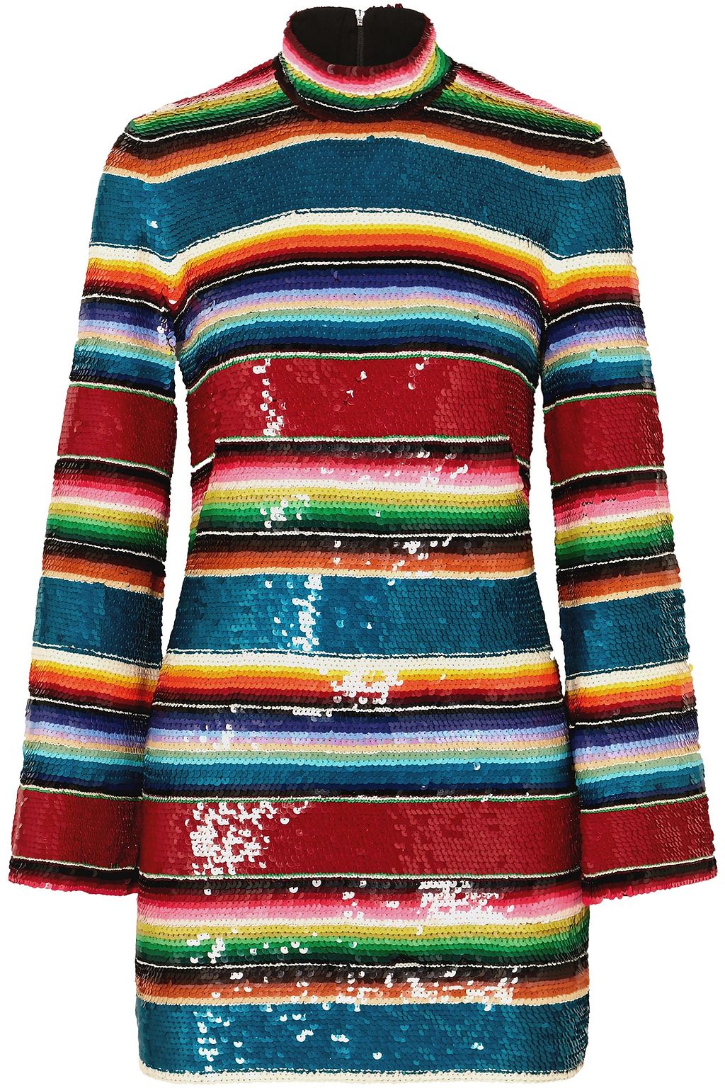 ASHISH Striped sequined cotton mini dress THE OUTNET - Main Image