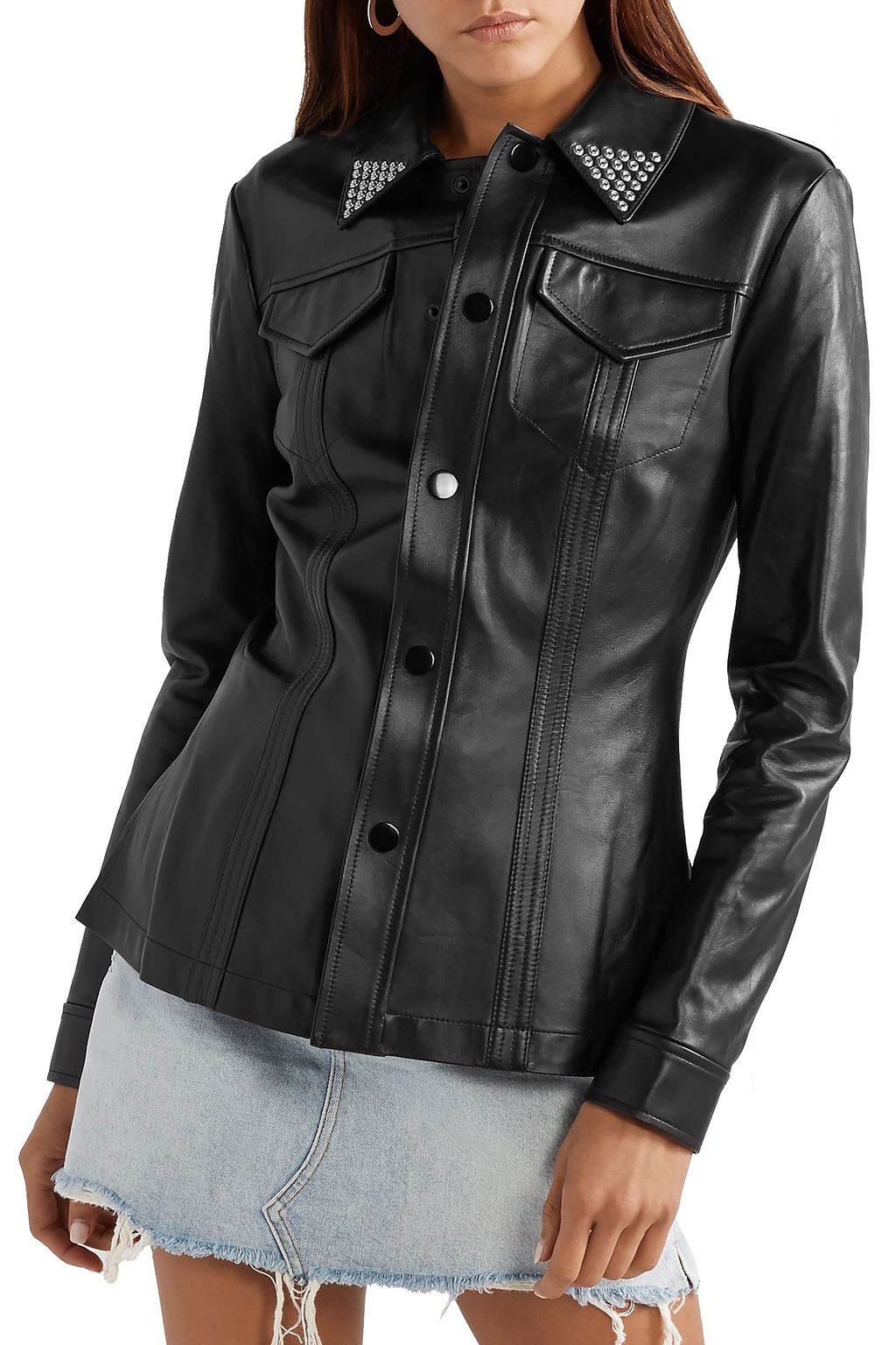 ALEXANDER WANG Studded leather shirt