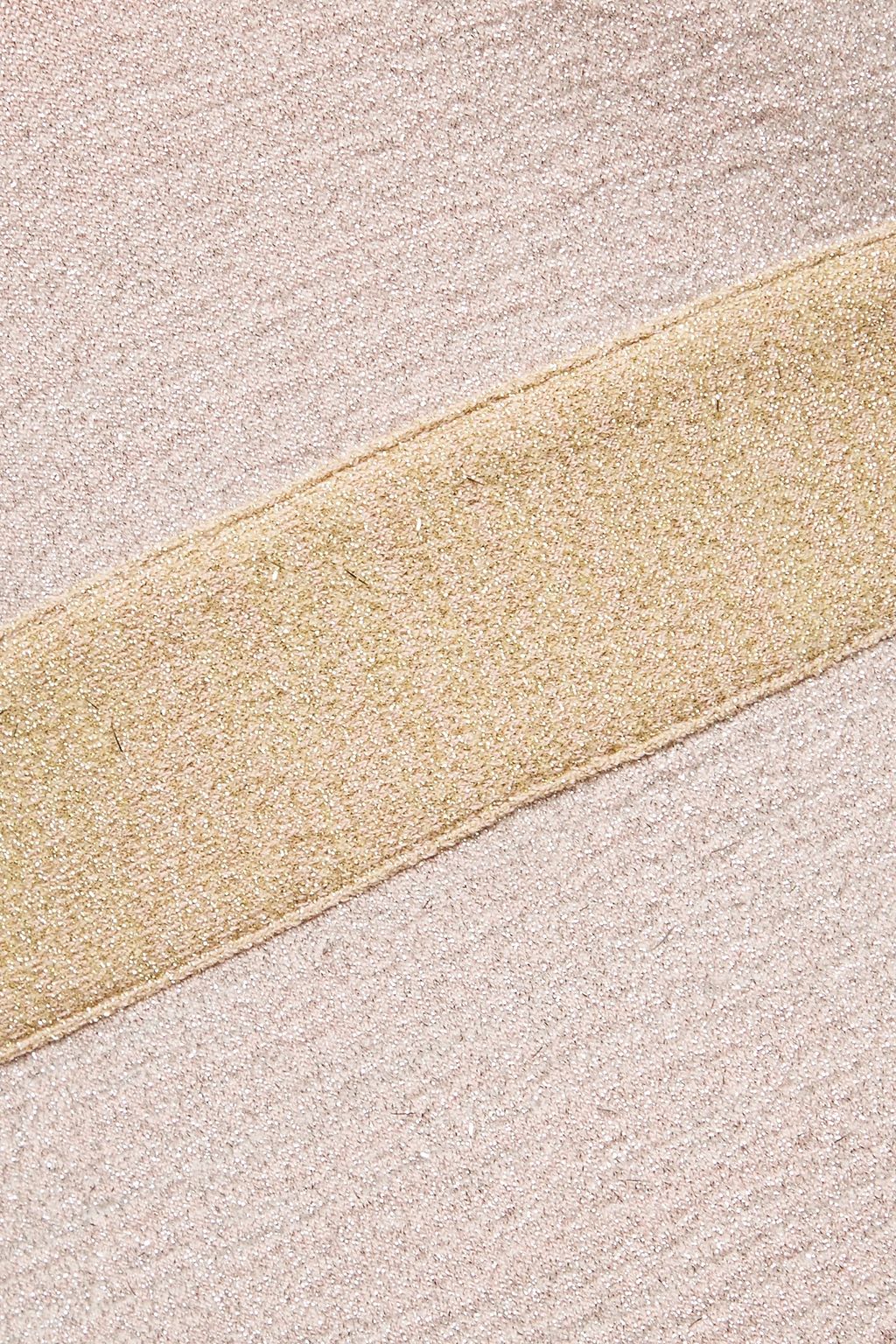 HERVÉ LÉGER Two-tone metallic ponte gown