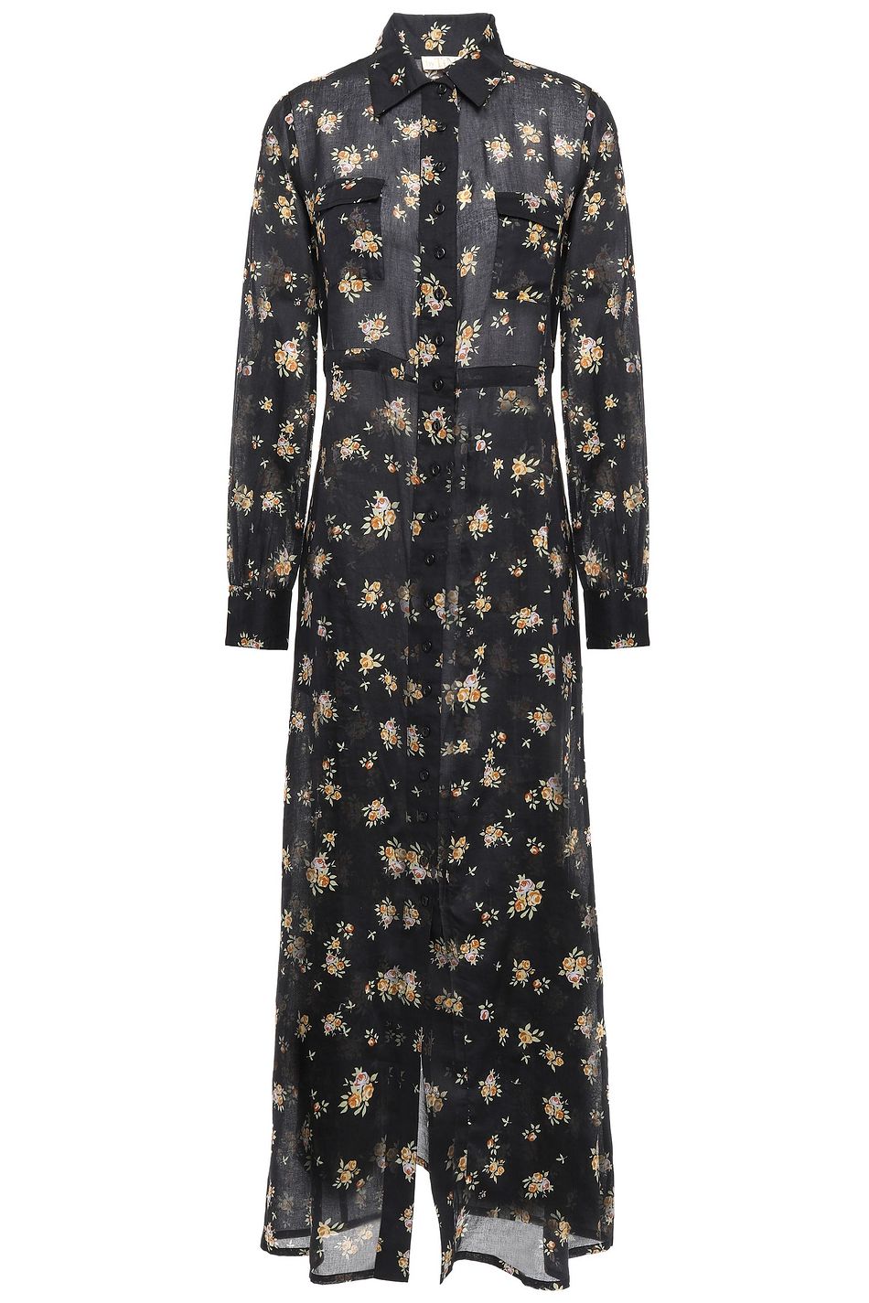 floral maxi shirt
