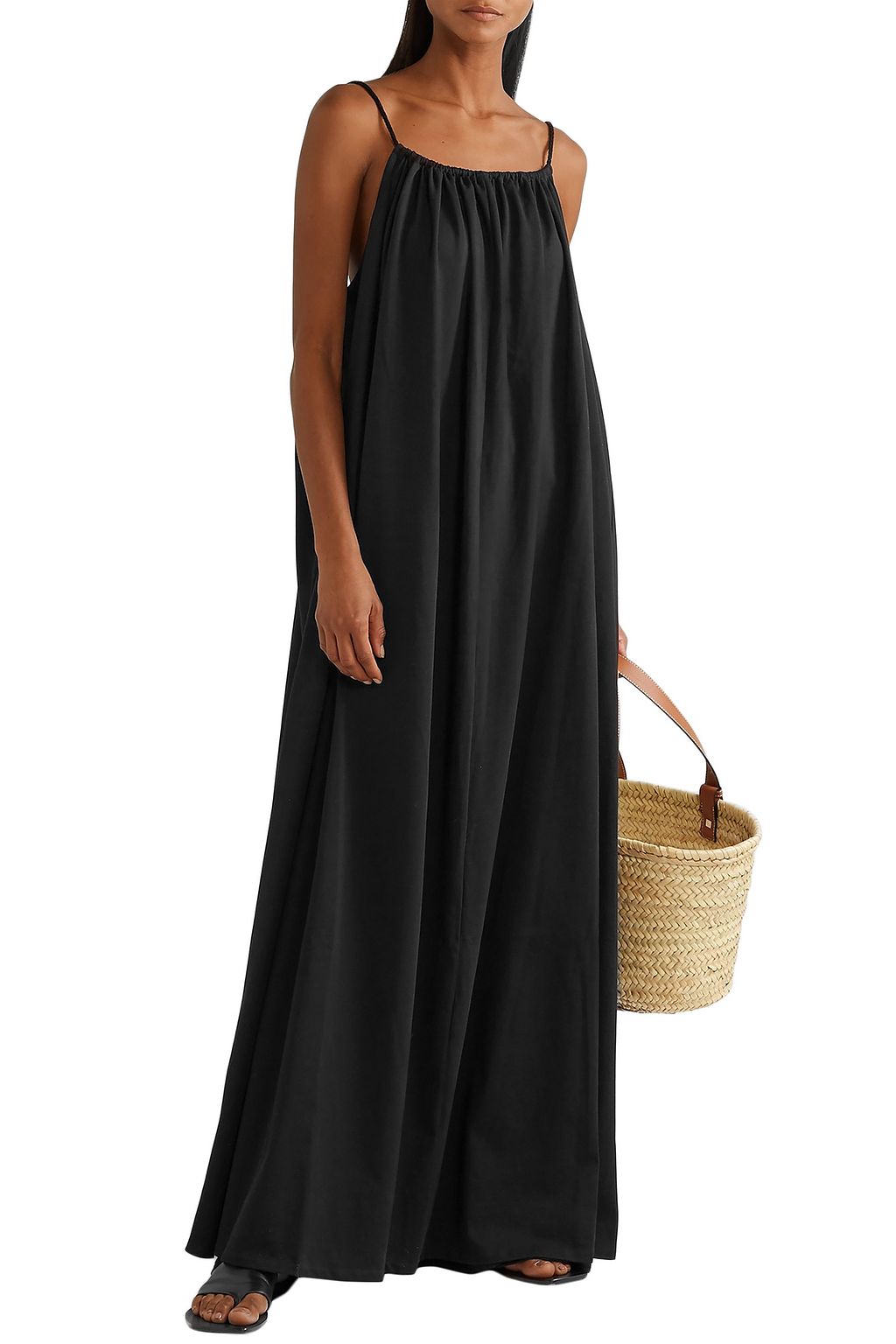 cotton jersey maxi dress