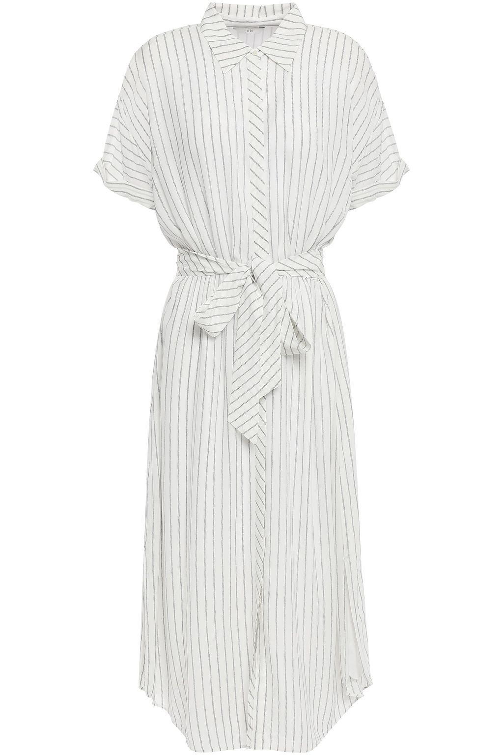 white tie front shirt dress