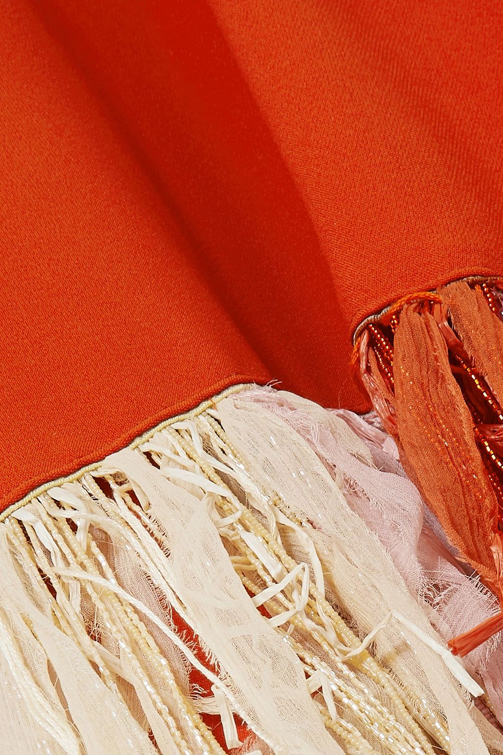 ESTEBAN CORTAZAR Fringed jersey skirt