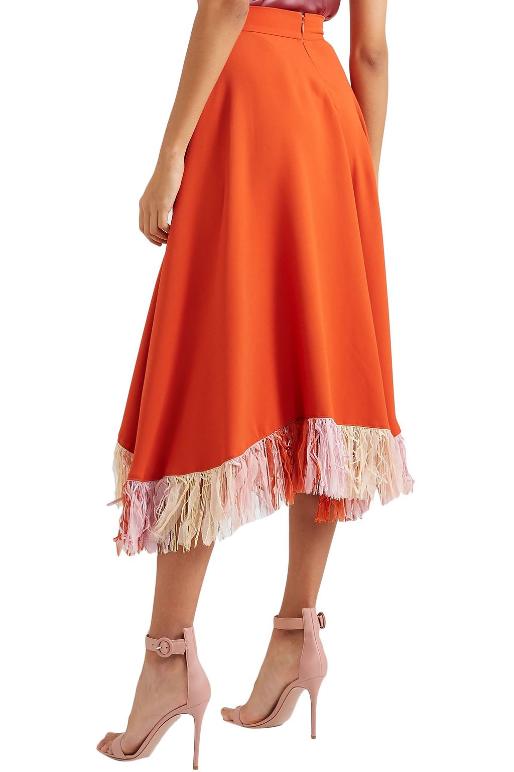 ESTEBAN CORTAZAR Fringed jersey skirt
