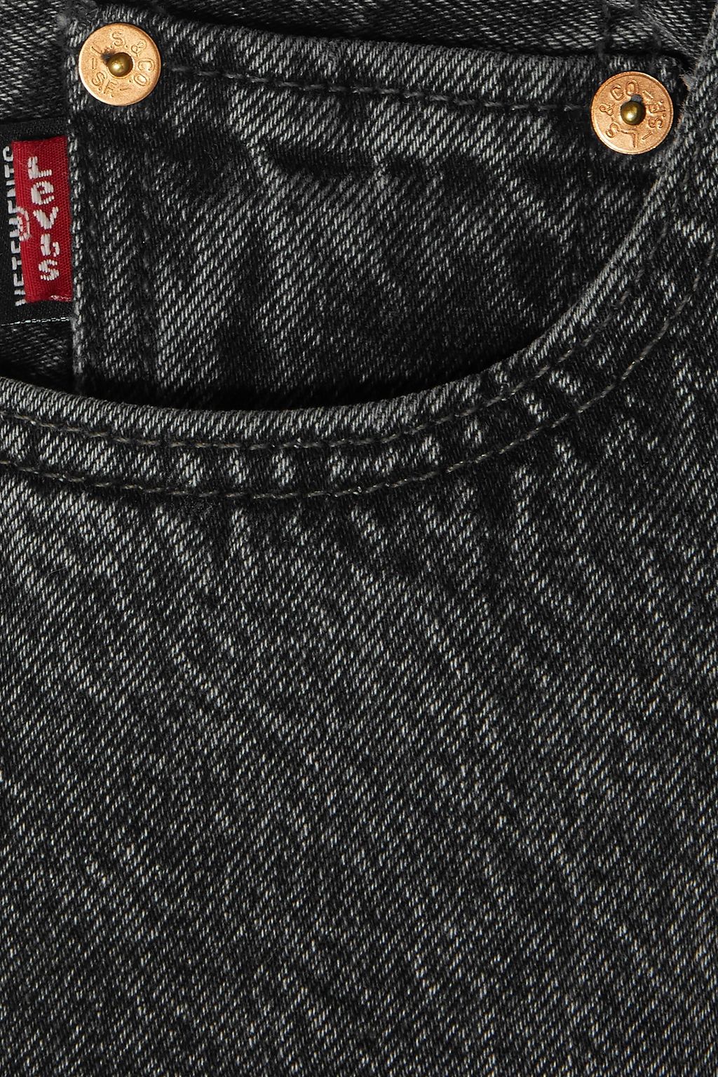 VETEMENTS X LEVI'S + Levi's frayed denim mini skirt