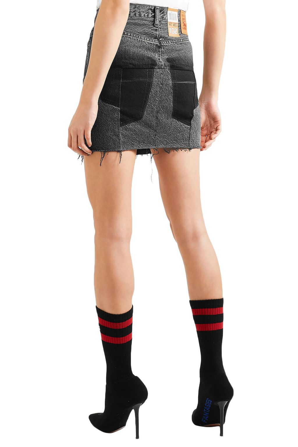 VETEMENTS X LEVI'S + Levi's frayed denim mini skirt