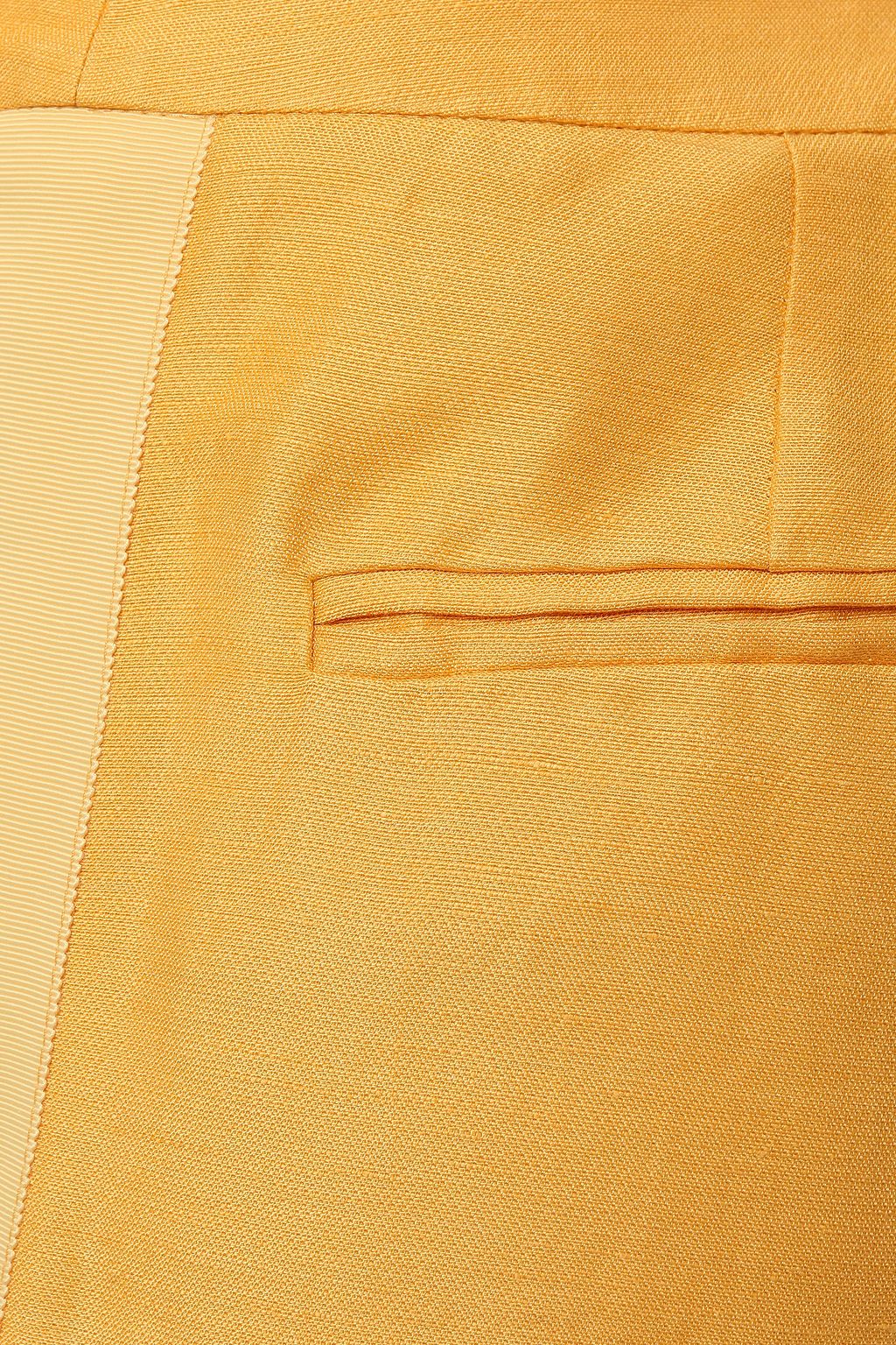 LES HÉROÏNES BY VANESSA COCCHIARO Cropped linen-blend shantung tapered pants