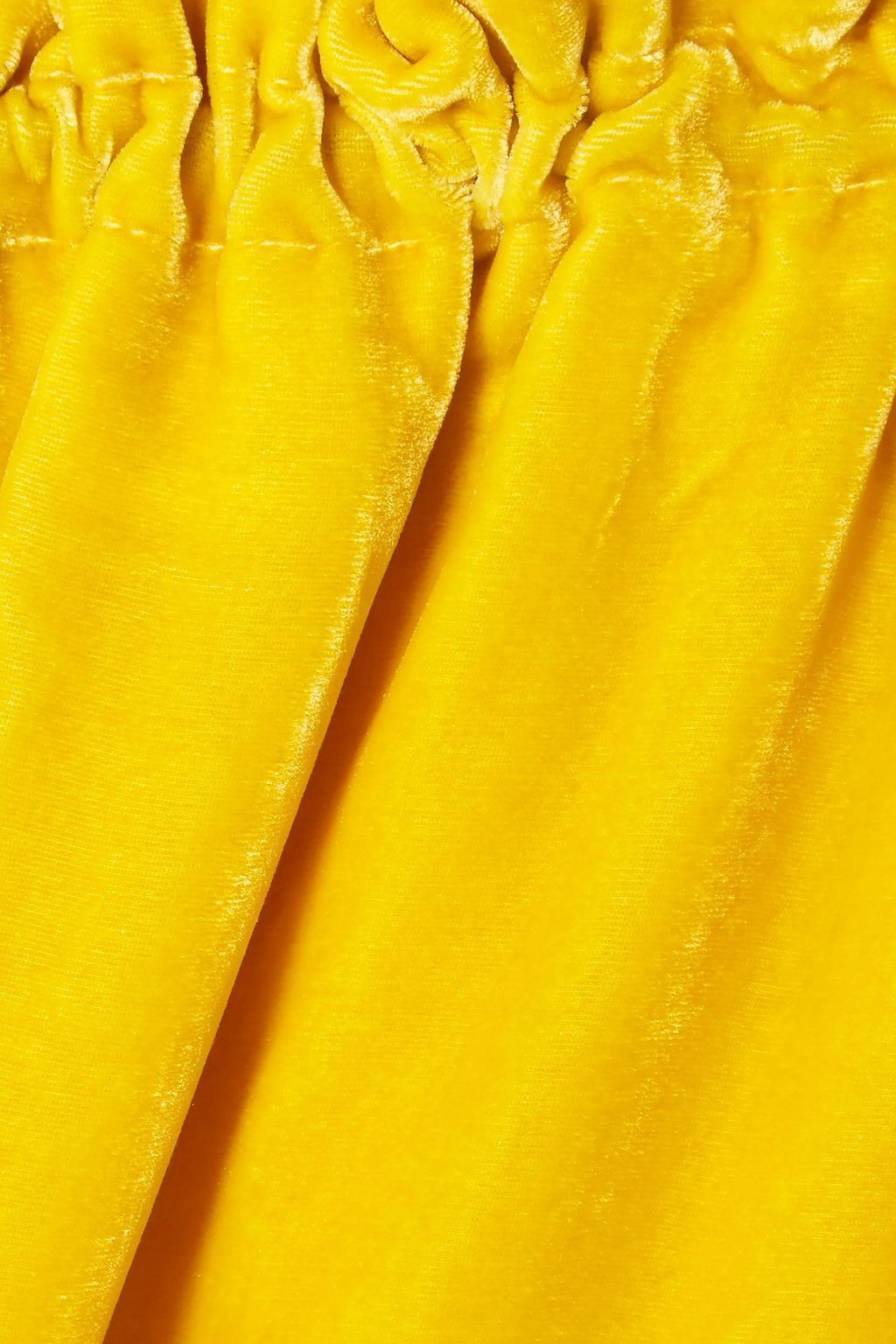 CECILIE BAHNSEN Sara ruffled velvet wide-leg pants