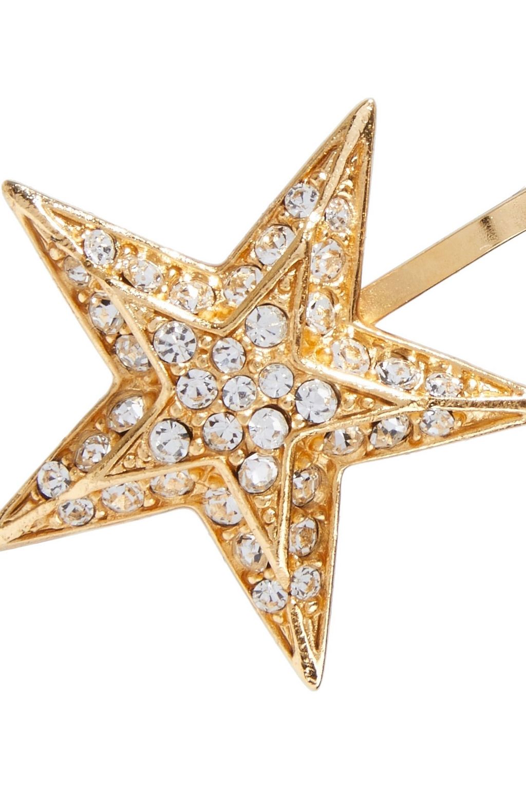 BEN-AMUN Set of two 24-karat gold-plated Swarovski crystal hair slides