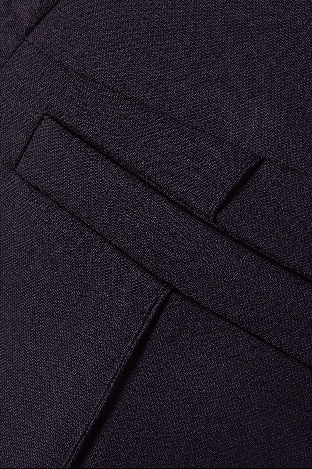 CHLOÉ Satin-trimmed stretch-wool wide-leg pants