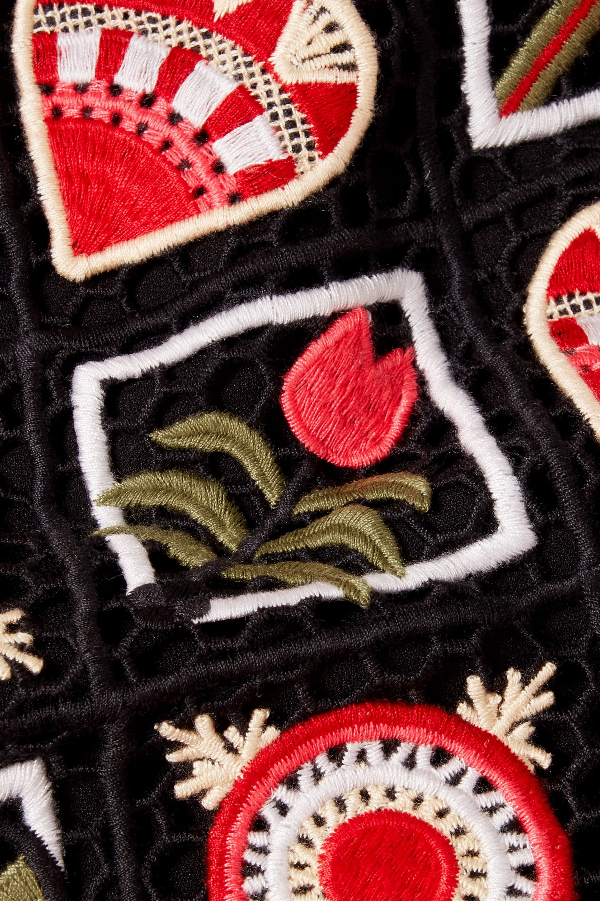 REDValentino Embroidered macramé shorts thumbnail