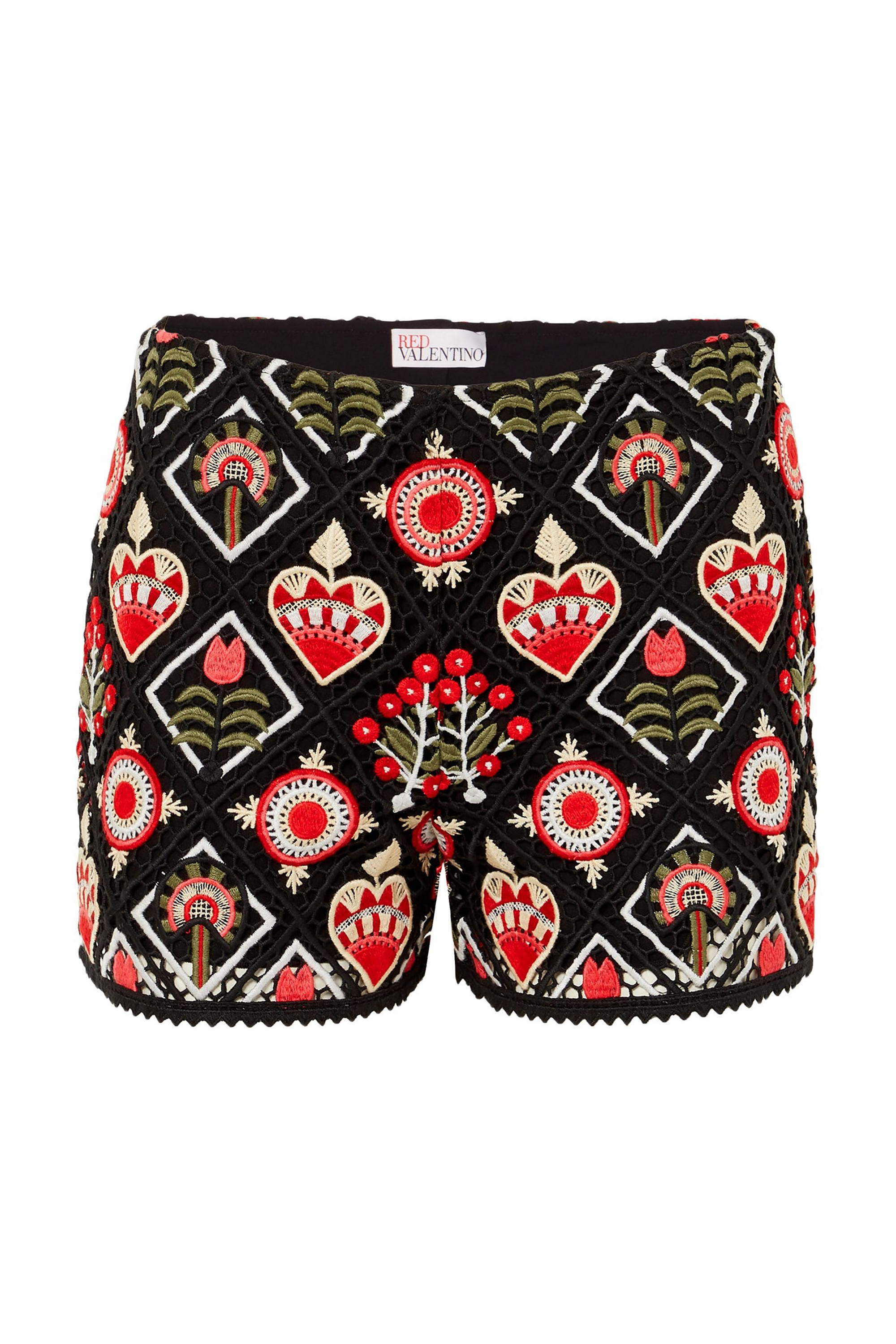 REDValentino Embroidered macramé shorts thumbnail