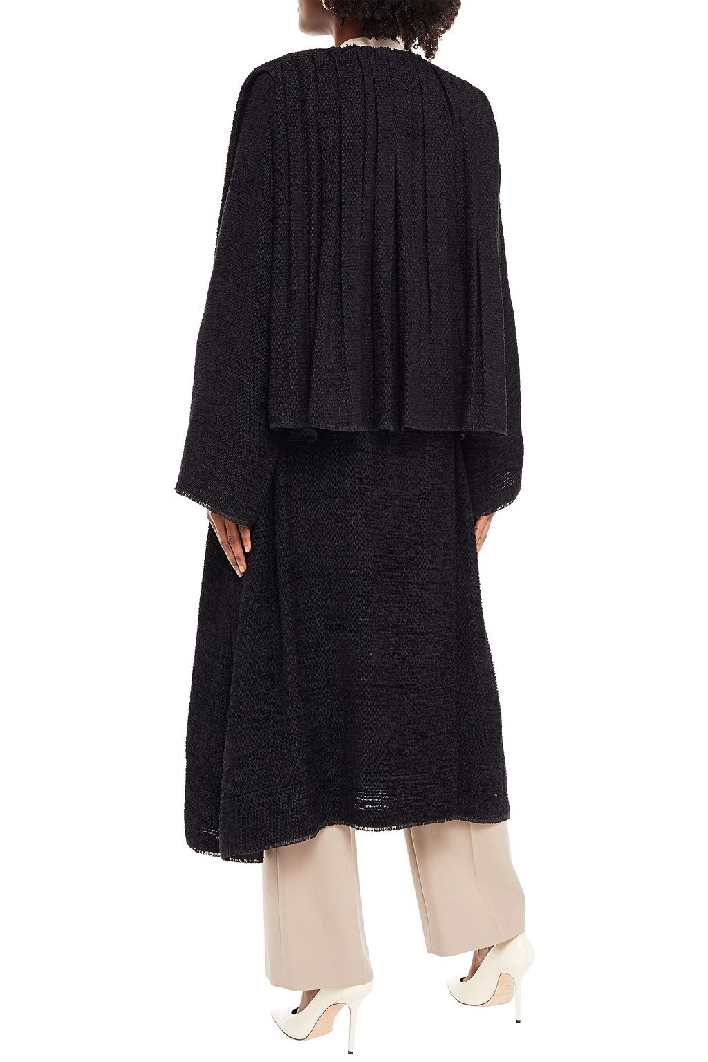 THE ROW Pretcher layered frayed bouclé-tweed coat