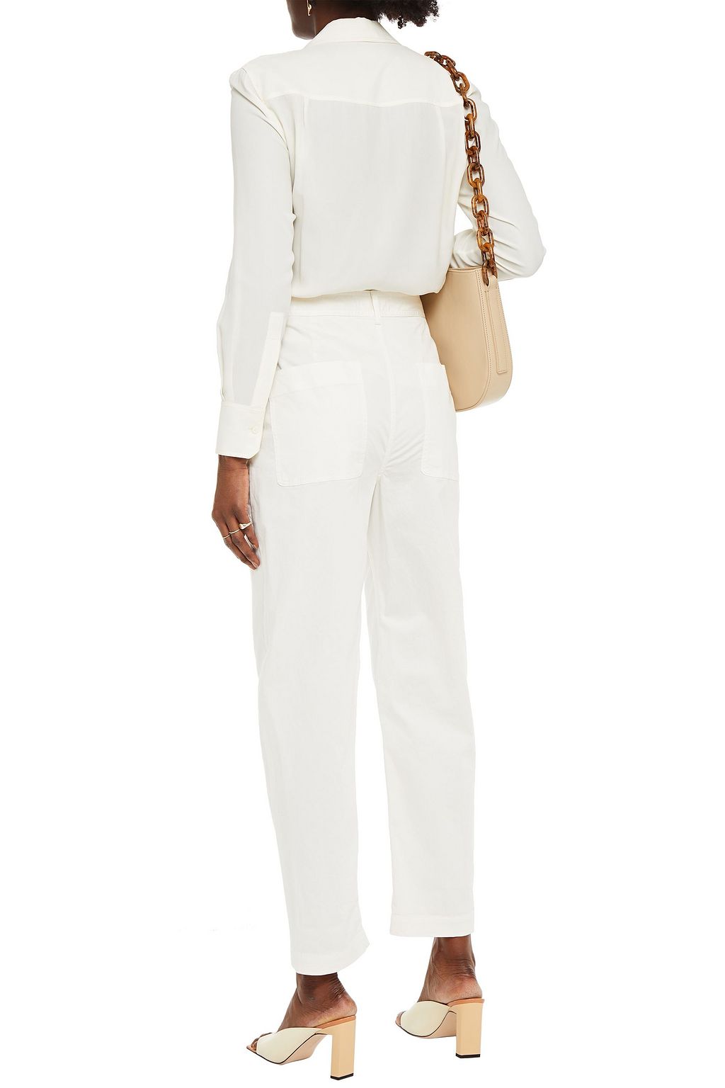 NILI LOTAN Cyro stretch-cotton tapered pants