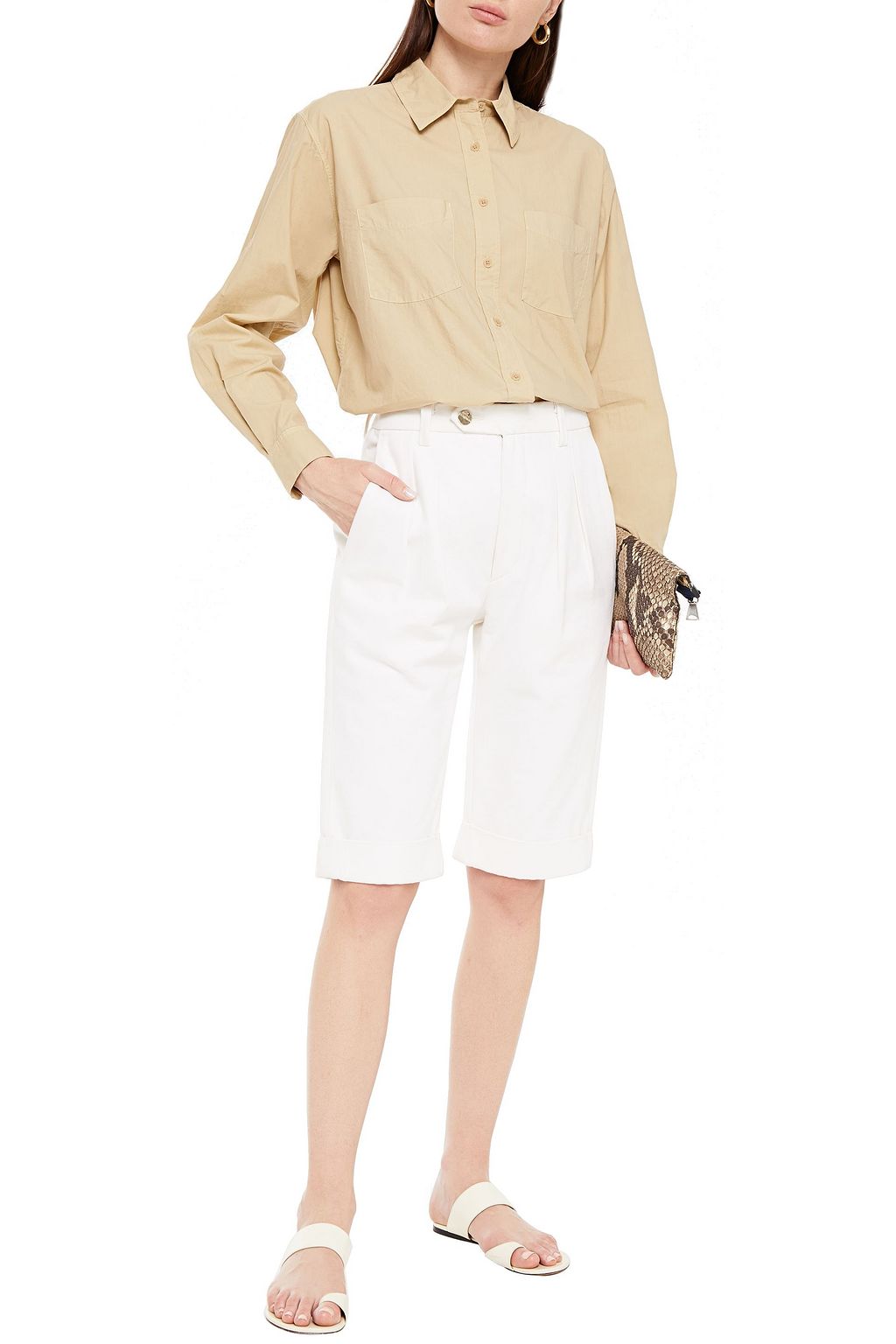 NILI LOTAN Kelsey cotton-poplin shirt