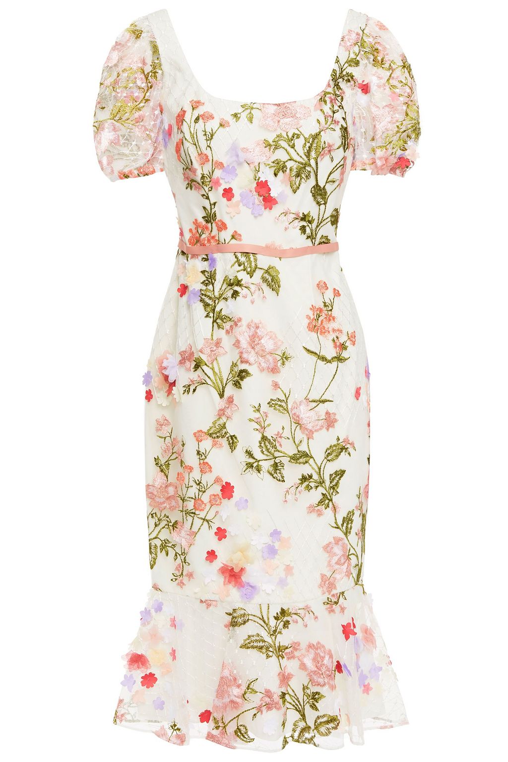 marchesa embroidered dress