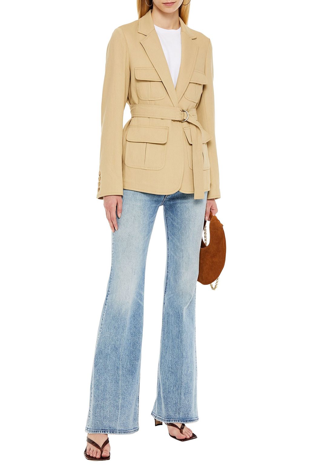 NILI LOTAN Hunt belted twill jacket | Sale up to 70% off | THE OUTNET